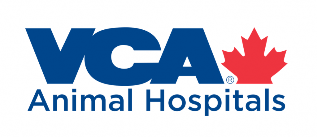 VCA Canada logo: the letters V, C, and A, with a red maple leaf next to the letters, and the words "Animal Hospitals" below.