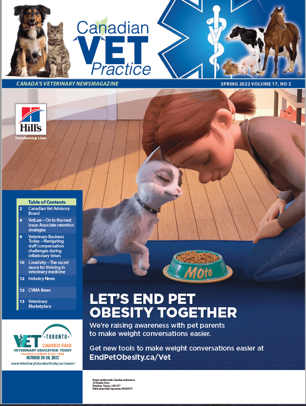 Cover of Canadian Vet Practice Magazine, Spring 2022