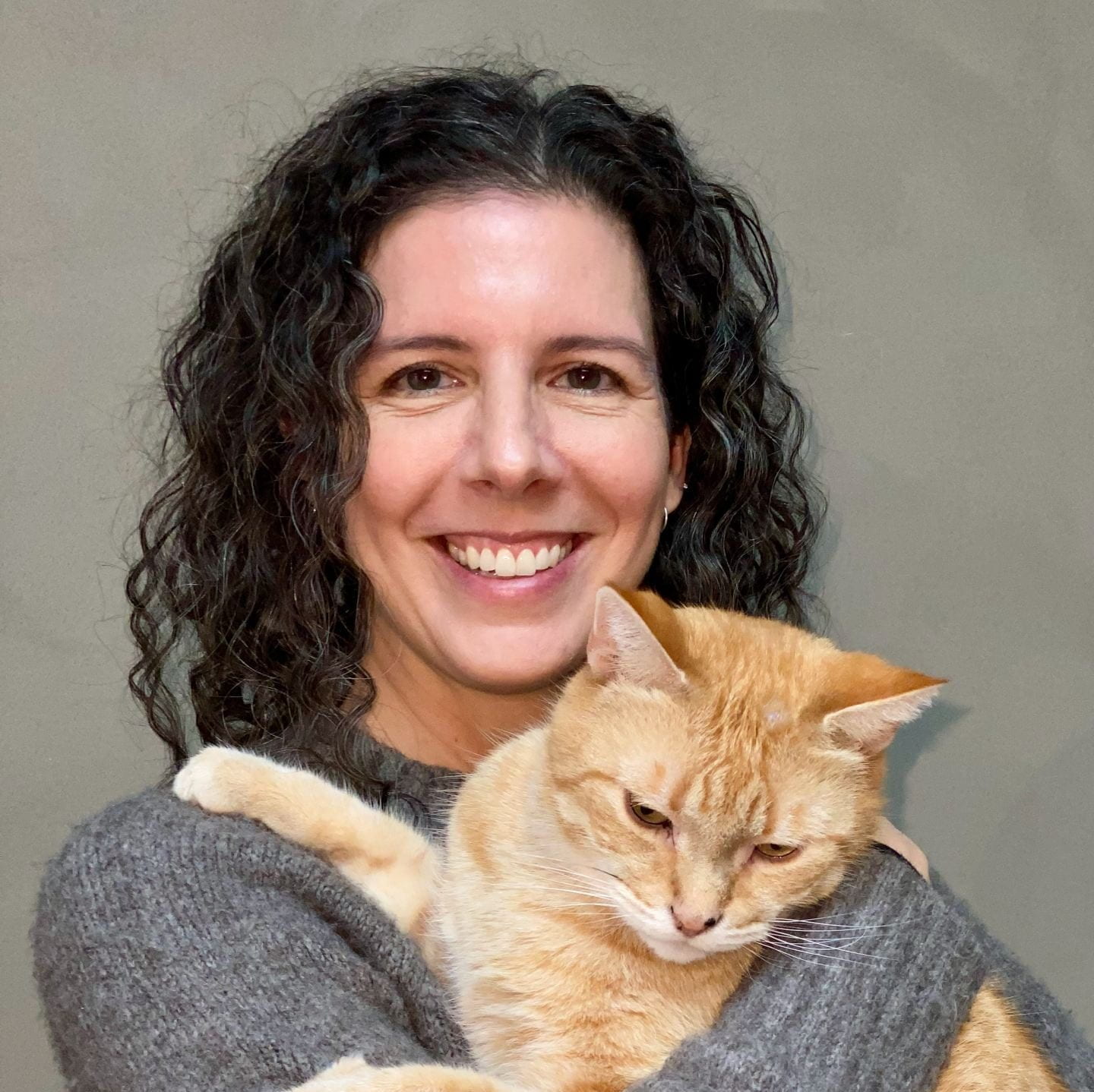 Dr. Lea Nogueira Borden with her cat.